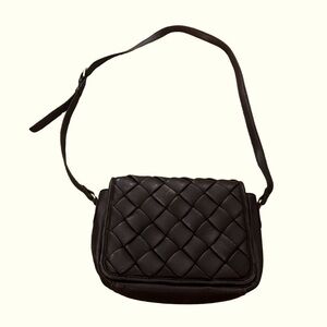 marta ponti brown Woven leather Crossbody Bag